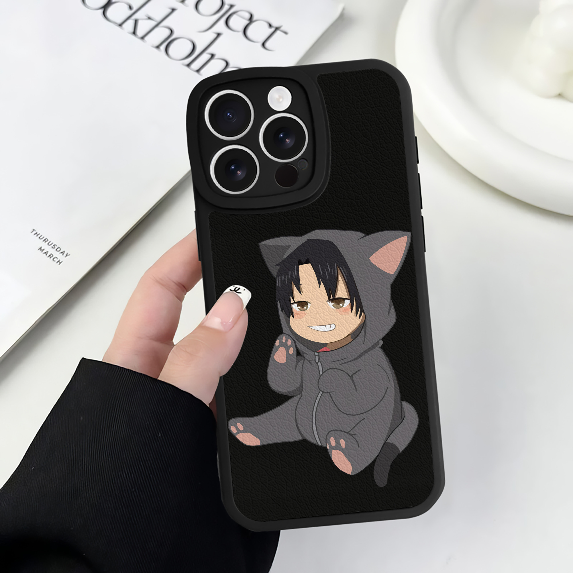 （画像用） ハイキュー!! Haikyu!! 【iPhone 16シリーズ対応】シリコンスマホケース（レザー調） 材質：シリコン